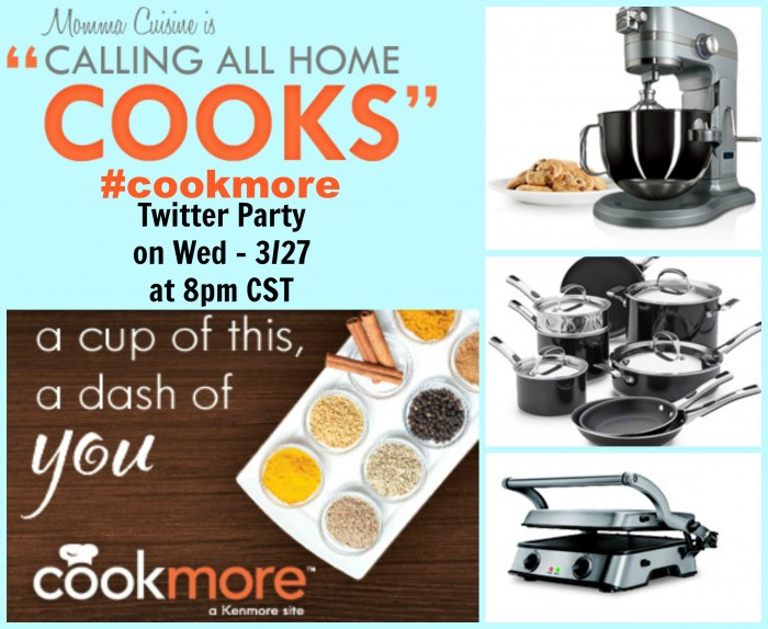 Kenmore "Calling All Home Cooks" #Cookmore Twitter Party