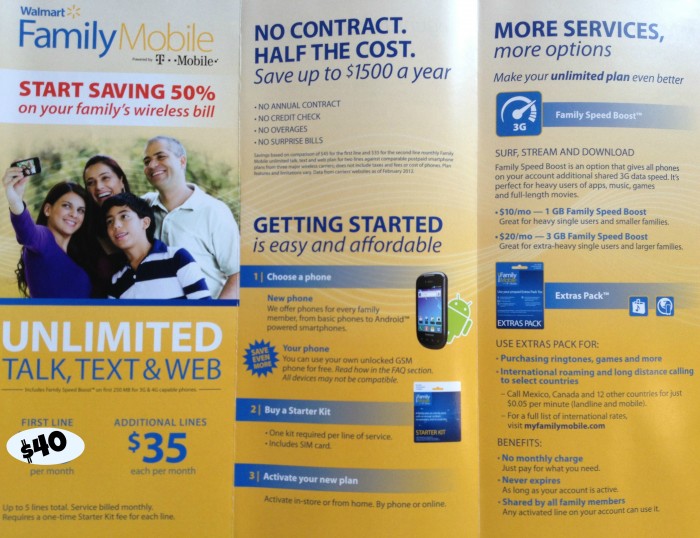 Walmart Family Mobile cellular plan