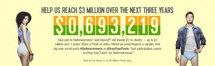 Help Depend Give BIG with Underwareness! © Rachel Hull www.roastedbeanz.com #DropYourPants #Underwareness #ad   