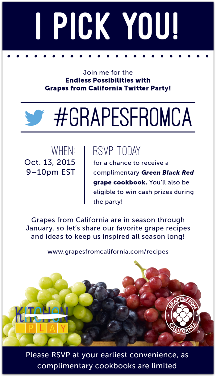 Are you ready to chat up *grape* recipes and fun prizes? #GrapesFromCA [AD] 